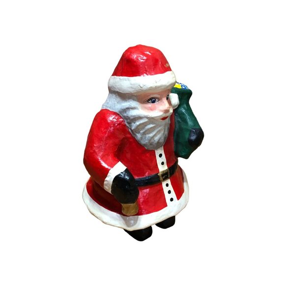Paper Mache Santa Father Christmas Decoration Holiday Figurine 10" Philippines - Picture 6 of 9